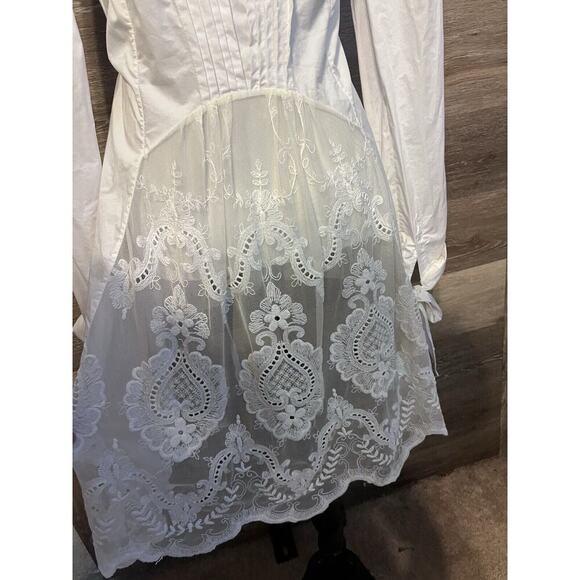 Trelise Cooper Victorian Principal Tabitha Cottagecore Button White Tunic Sz 6 - Picture 5 of 9